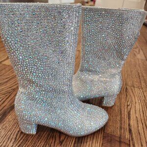 Girls size 2 sparkle boots
